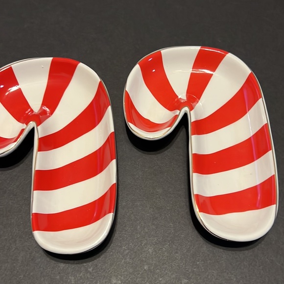 New Set of Two Holiday Candy Cane Shaped Candy Dish by Target (blue) (71) - Picture 3 of 9